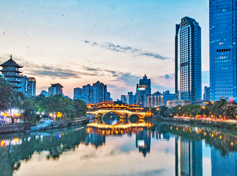 Chengdu Jiuyanqiao night view