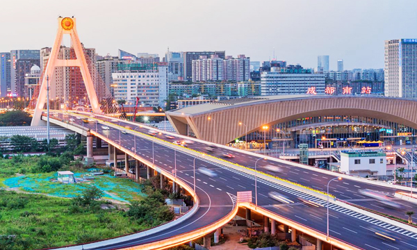 Chengdu South Railway Station in southern Chengdu