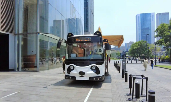 Sightseeing shuttle bus to Chengdu Panda Base from downtown Chengdu