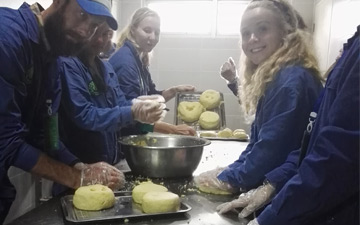 Preparing food for pandas