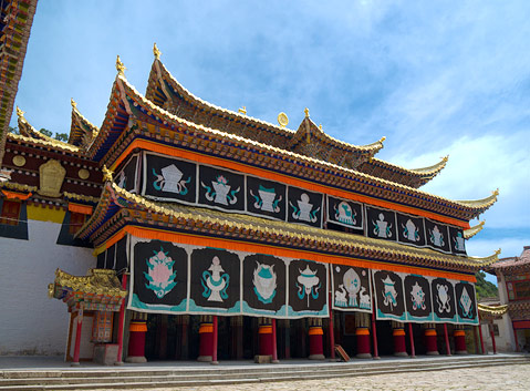 The Scripture Hall of Langmusi Temple