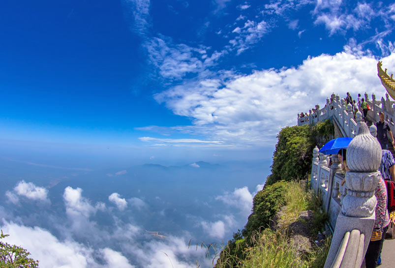 The Sea of Clouds seen from the Golden Summit of Mt. Emei
