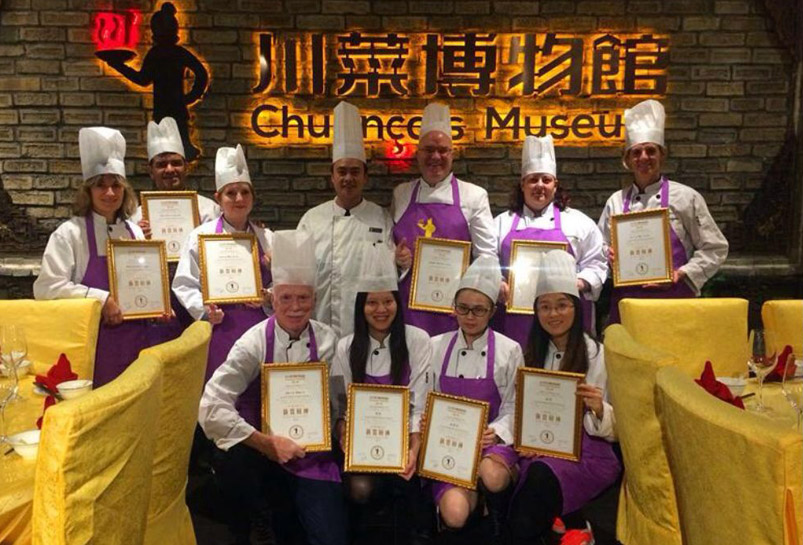 Getting Certificate After Cooking Class in Sichuan Cuisine Museum
