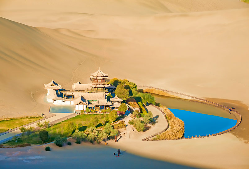 The Crescent Lake in Dunhuang