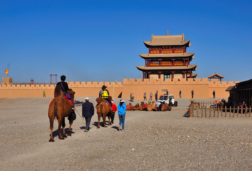 Camel Riding at Jiayuguan Pass
