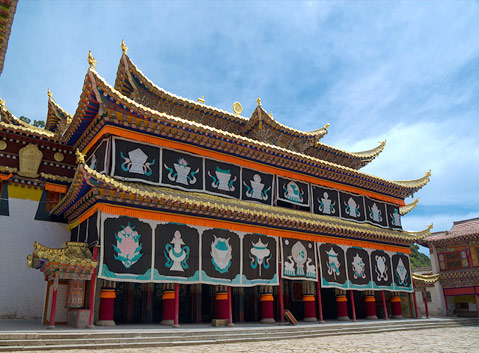 The Scripture Hall of Langmusi Temple