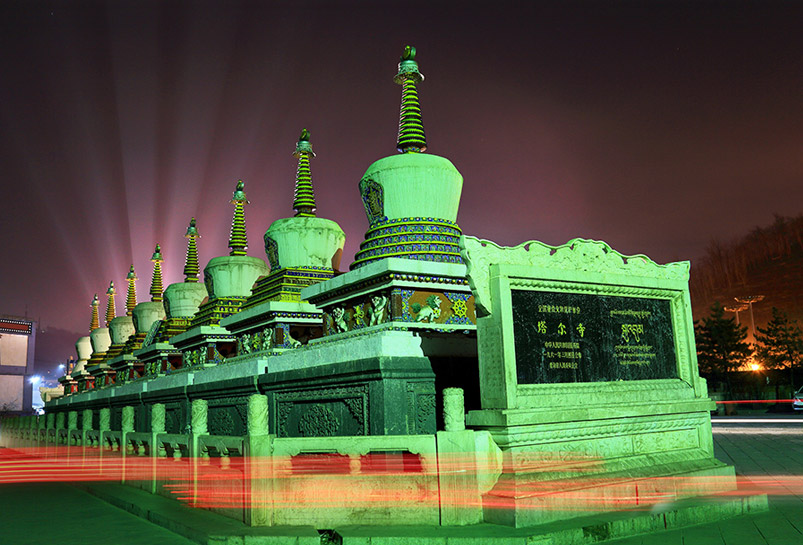 Night Scene of Taer Monastery