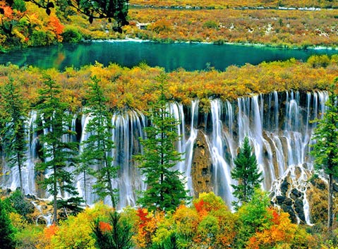 The Bird's View of Nuorilan Waterfall
