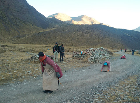 Pilgrims along the Road