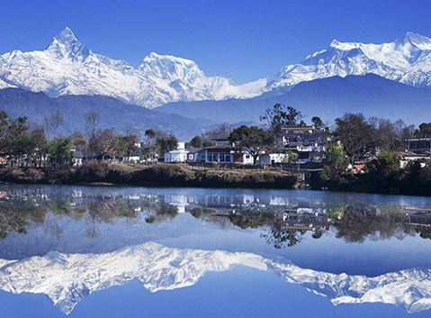 Panoramic views of Himalayan peaks