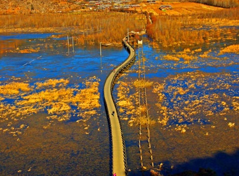 Lover Bridge of Lugu Lake