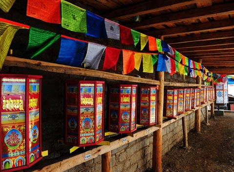 Gongga Temple Praying Wheels