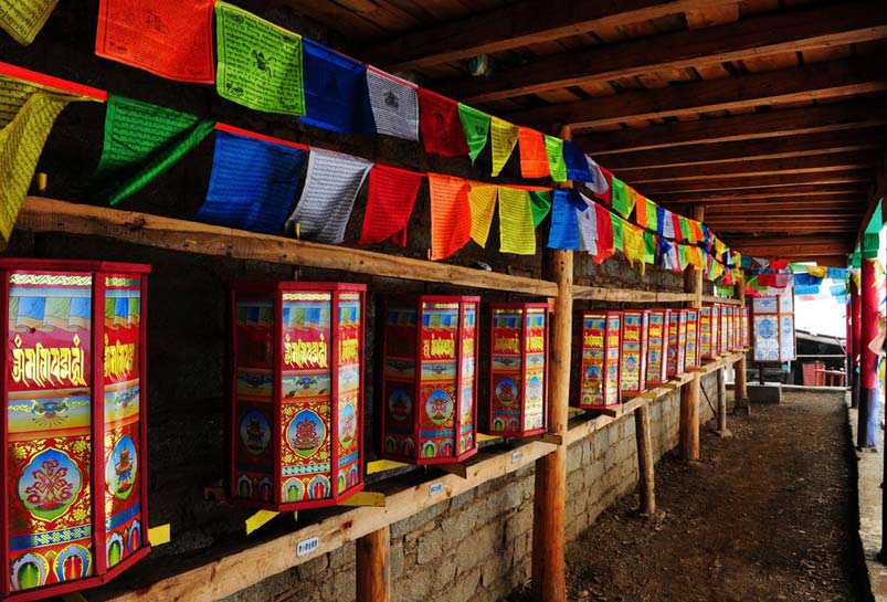 Gongga Temple Praying Wheels