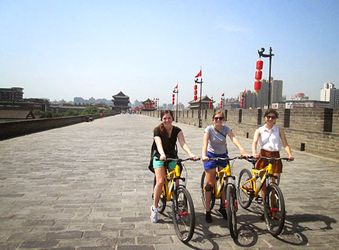 Cycling Xian Ancient City Walls