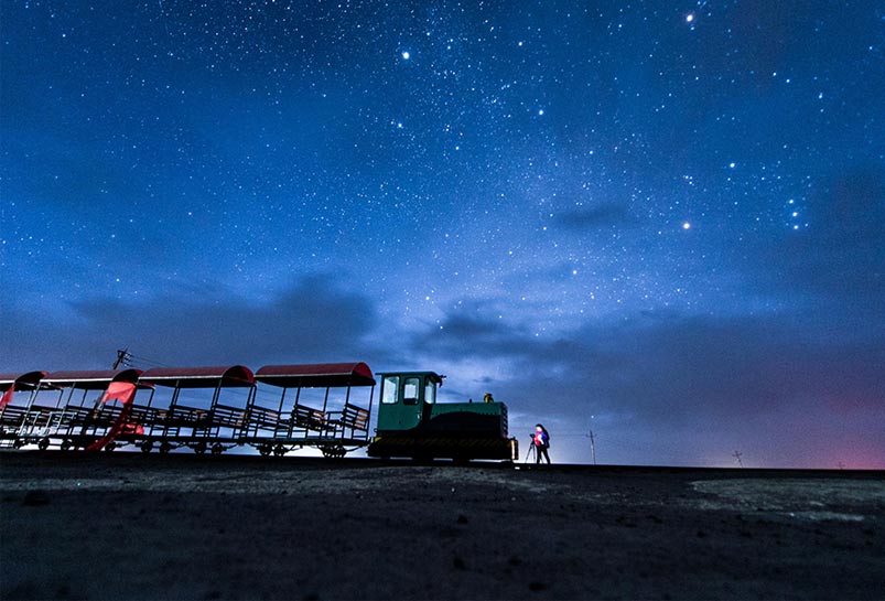 the Chaka Salt Lake Starry sky 
