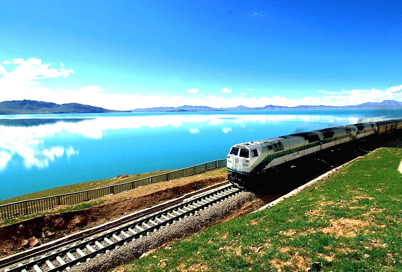 The Train is going by the Holy Lake