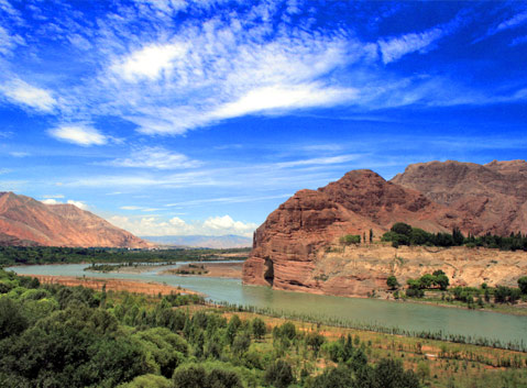 Yellow River in Guide, Qinghai
