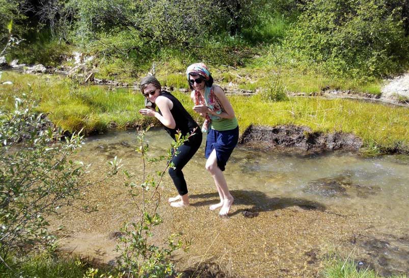People have fun on the way