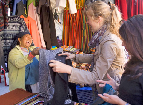 Bargain with the Shop Keeper at Sunday Market