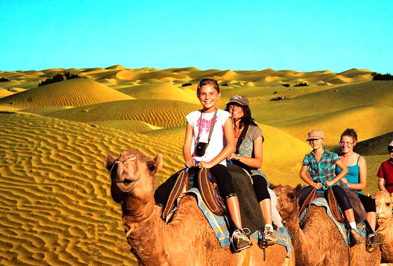 Camel Riding in the Taklamakan Desert