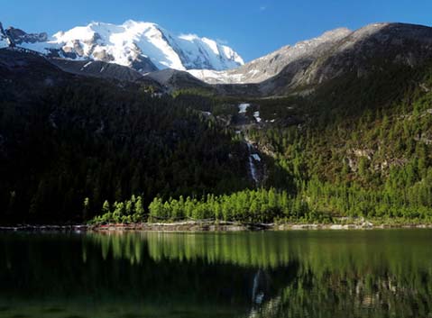 Yalayoucuo Lake and Mount Yala