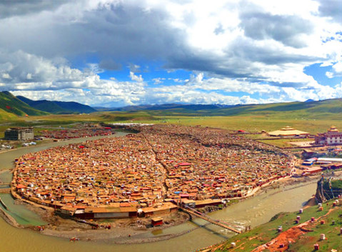 Panorama View of Yarchen Monastery