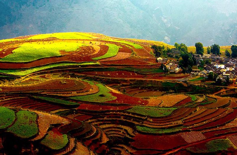 Dongchuan Red Land in Luoxiagou Valley