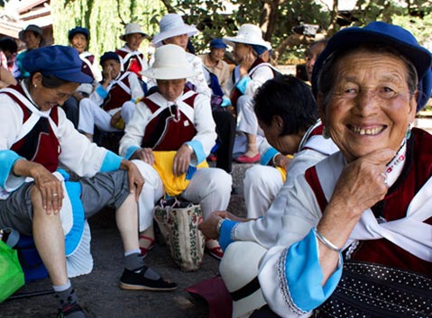 Naxi People in Lijiang Old Town