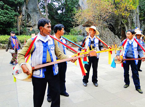 Sani Minority People Dancing and Singing
