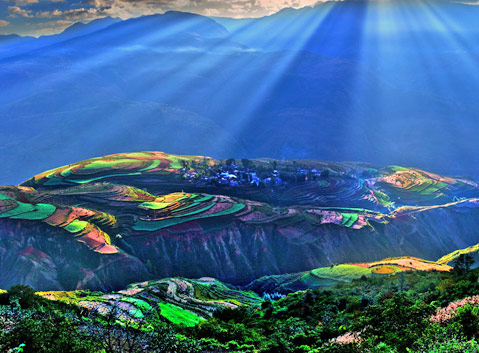 Sunrise of Dongchuan Red Land