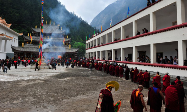 Folk-custom festival in Jiuzhaigou