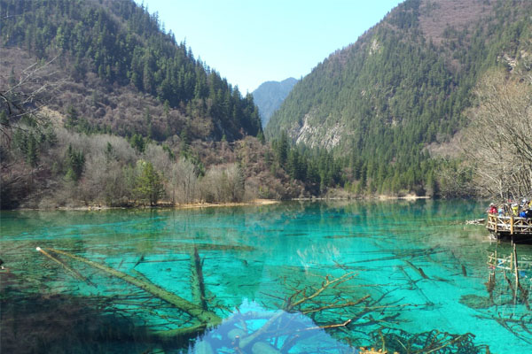 Beautiful lake in Jiuzhaigou