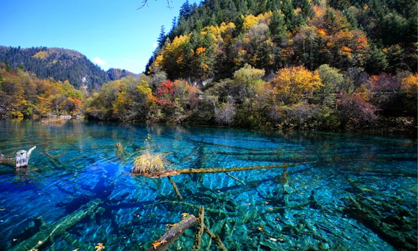 Mirror Lake in Jiuzhaigou