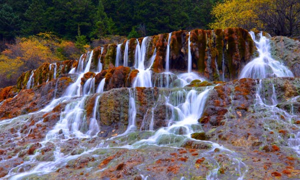 The majestic view in Jiuzhaigou
