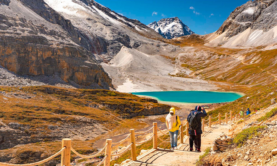 Hiking to Milk Lake in Daocheng Yading