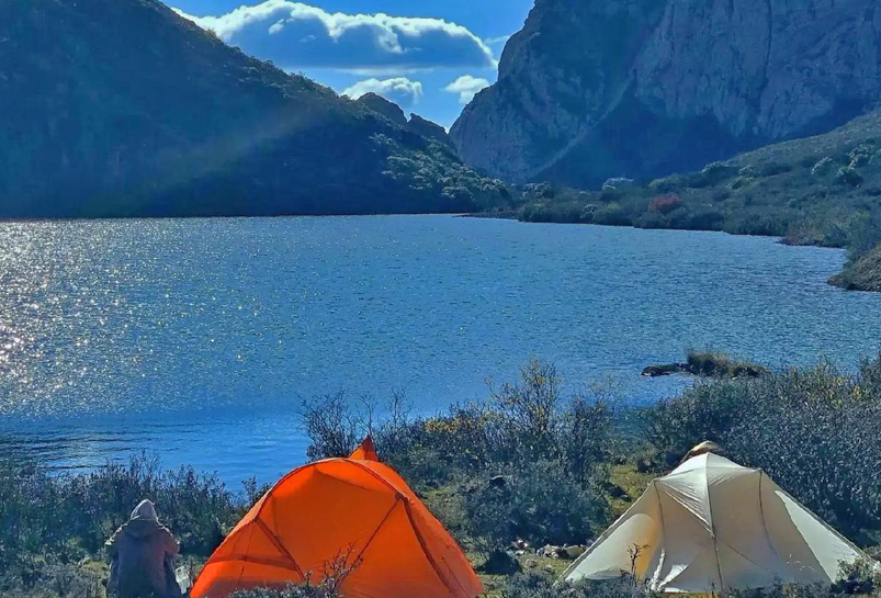 Camp near Yuhaizi Lake in Qizanggou Valley