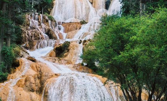 Zhaga Waterfall in Mounigou Valley near Songpan