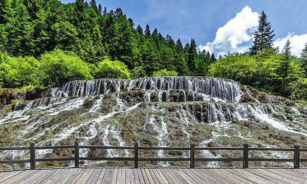 Waterfall in Munigou Valley near Songpan