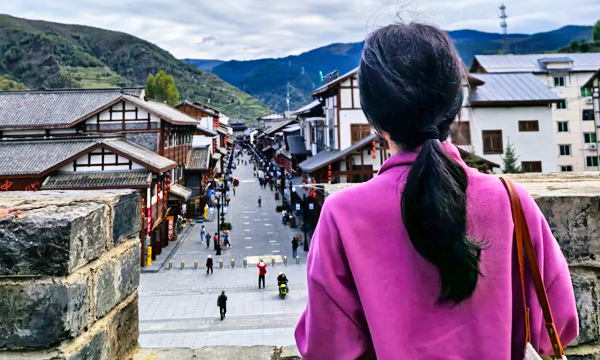 View of Songpan Ancient Town from the city wall