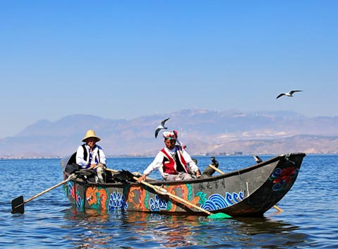 Local Fishermen in Erhai Lake