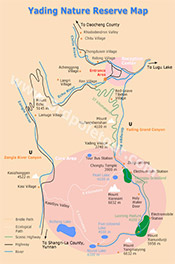 Travel Maps of Daocheng Yading