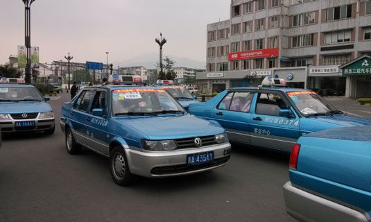 Taxi in Dujiangyan