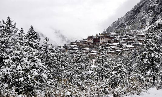 Lenggu Temple in the Winter