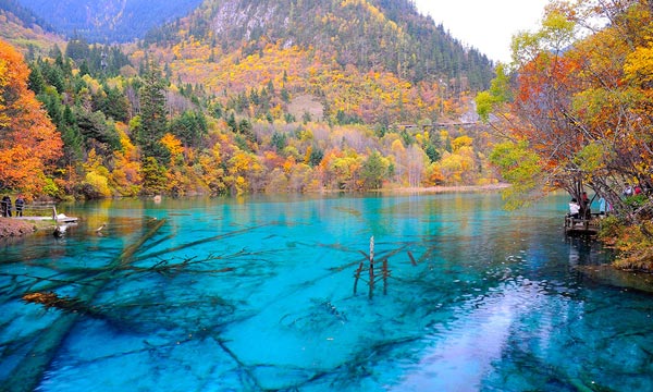 Autumn scenery in Jiuzhaigou