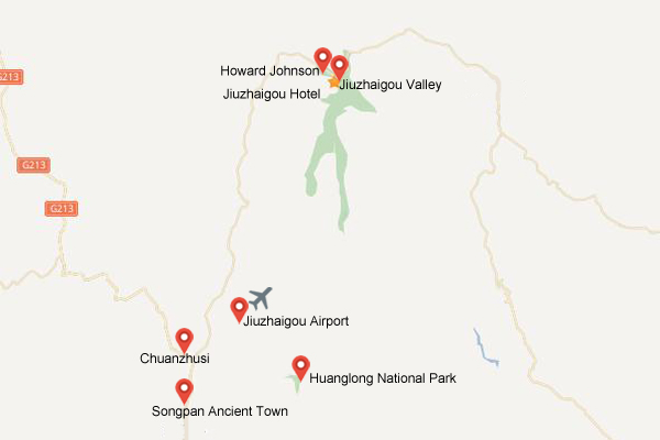 Howard Johnson Jiuzhaigou Hotel Location
