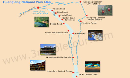 Map of Huanglong China