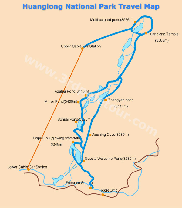 Huanglong National Park Map