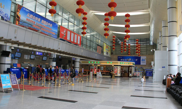 The Airport lobby in Jiuhuang Airport