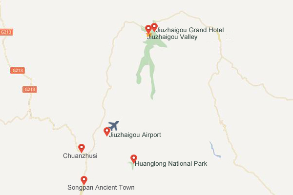 Jiuzhaigou Grand Hotel location