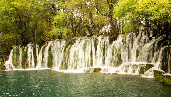 Jiuzhaigou Waterfall in Summer